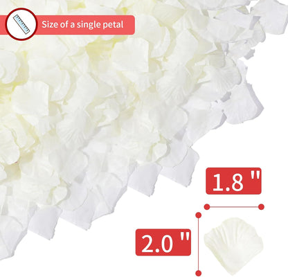 1000 PCS Artificial Fake Rose Petals(Yellow) | Flower Decorations,Silk Rose Petals,Romantic Night for Her/Him Set,Suitable for Wedding, Engagement, Party