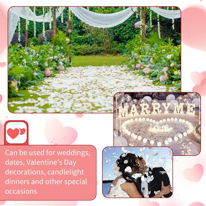 1000 PCS Artificial Fake Rose Petals(Yellow) | Flower Decorations,Silk Rose Petals,Romantic Night for Her/Him Set,Suitable for Wedding, Engagement, Party