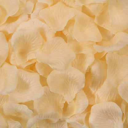 1000 PCS Artificial Fake Rose Petals(Yellow) | Flower Decorations,Silk Rose Petals,Romantic Night for Her/Him Set,Suitable for Wedding, Engagement, Party