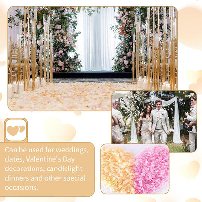 1000 PCS Artificial Fake Rose Petals(Yellow) | Flower Decorations,Silk Rose Petals,Romantic Night for Her/Him Set,Suitable for Wedding, Engagement, Party