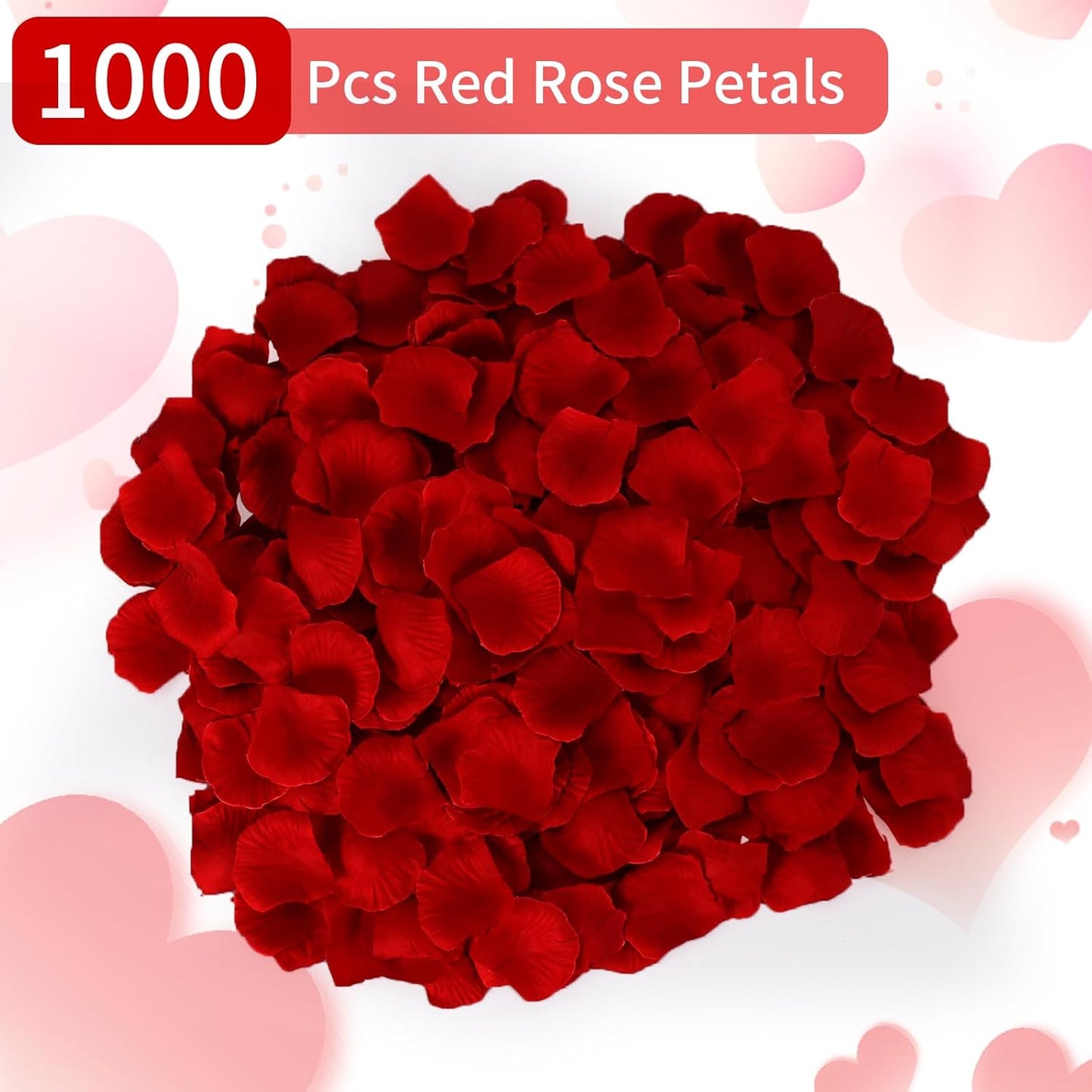 1000 PCS Artificial Fake Rose Petals(Yellow) | Flower Decorations,Silk Rose Petals,Romantic Night for Her/Him Set,Suitable for Wedding, Engagement, Party