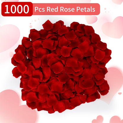 1000 PCS Artificial Fake Rose Petals(Yellow) | Flower Decorations,Silk Rose Petals,Romantic Night for Her/Him Set,Suitable for Wedding, Engagement, Party