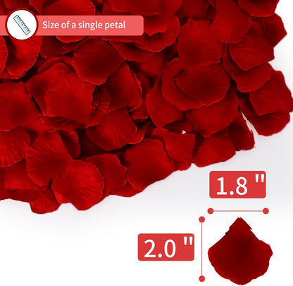 1000 PCS Artificial Fake Rose Petals(Yellow) | Flower Decorations,Silk Rose Petals,Romantic Night for Her/Him Set,Suitable for Wedding, Engagement, Party