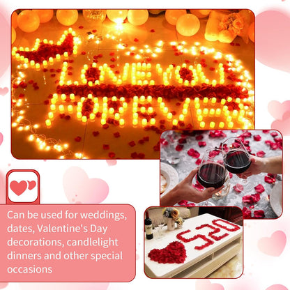 1000 PCS Artificial Fake Rose Petals(Yellow) | Flower Decorations,Silk Rose Petals,Romantic Night for Her/Him Set,Suitable for Wedding, Engagement, Party