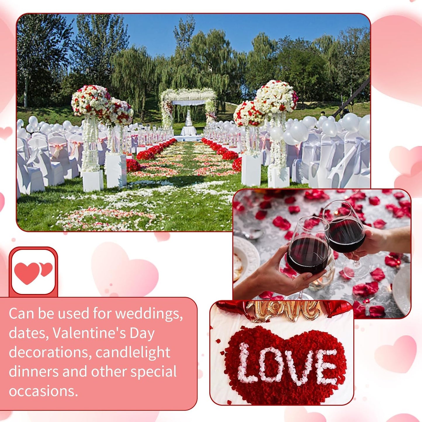 1000 PCS Artificial Fake Rose Petals(Yellow) | Flower Decorations,Silk Rose Petals,Romantic Night for Her/Him Set,Suitable for Wedding, Engagement, Party
