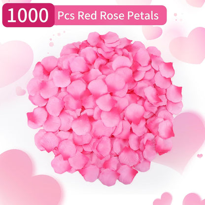 1000 PCS Artificial Fake Rose Petals(Yellow) | Flower Decorations,Silk Rose Petals,Romantic Night for Her/Him Set,Suitable for Wedding, Engagement, Party