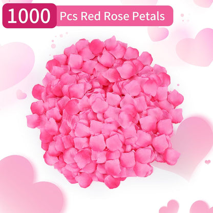 1000 PCS Artificial Fake Rose Petals(Yellow) | Flower Decorations,Silk Rose Petals,Romantic Night for Her/Him Set,Suitable for Wedding, Engagement, Party