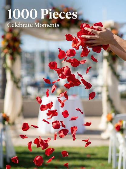 1000 PCS Artificial Fake Rose Petals(Yellow) | Flower Decorations,Silk Rose Petals,Romantic Night for Her/Him Set,Suitable for Wedding, Engagement, Party
