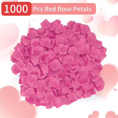 1000 PCS Artificial Fake Rose Petals(Yellow) | Flower Decorations,Silk Rose Petals,Romantic Night for Her/Him Set,Suitable for Wedding, Engagement, Party