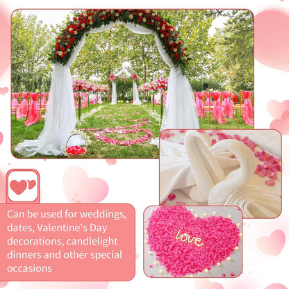 1000 PCS Artificial Fake Rose Petals(Yellow) | Flower Decorations,Silk Rose Petals,Romantic Night for Her/Him Set,Suitable for Wedding, Engagement, Party
