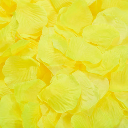 1000 PCS Artificial Fake Rose Petals(Yellow) | Flower Decorations,Silk Rose Petals,Romantic Night for Her/Him Set,Suitable for Wedding, Engagement, Party