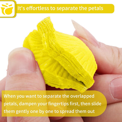 1000 PCS Artificial Fake Rose Petals(Yellow) | Flower Decorations,Silk Rose Petals,Romantic Night for Her/Him Set,Suitable for Wedding, Engagement, Party