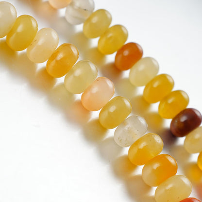 5x8mm Natural Beads Rondelle Spacer Loose Beads for Jewelry Making DIY Crafts Design Handcraft Making 1 Strand 15.5"(Yellow Jade)
