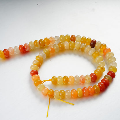 5x8mm Natural Beads Rondelle Spacer Loose Beads for Jewelry Making DIY Crafts Design Handcraft Making 1 Strand 15.5"(Yellow Jade)