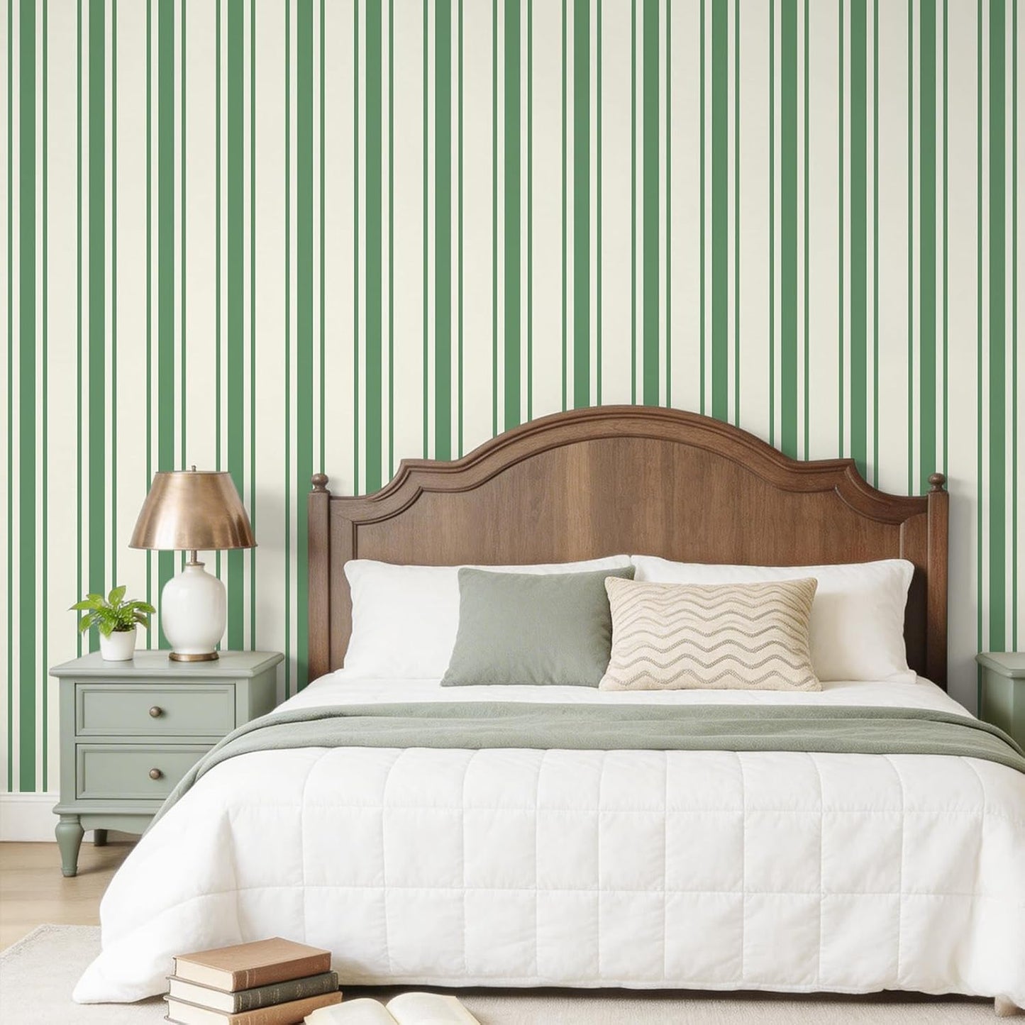 Lemon Yellow Striped Peel and Stick Wallpaper Boho Chic Geometric Stripes Wallpaper 17.7''x118'' Self Adhesive Removable Stripe Contact Paper for Shelves Walls Living Room Bedroom Renters