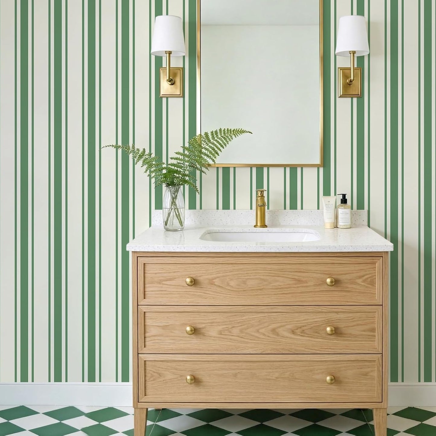 Lemon Yellow Striped Peel and Stick Wallpaper Boho Chic Geometric Stripes Wallpaper 17.7''x118'' Self Adhesive Removable Stripe Contact Paper for Shelves Walls Living Room Bedroom Renters