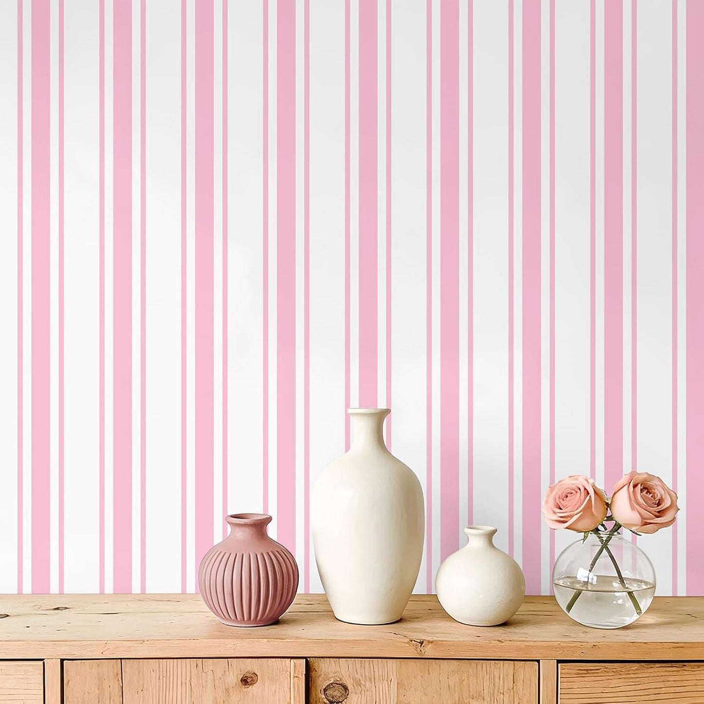 Lemon Yellow Striped Peel and Stick Wallpaper Boho Chic Geometric Stripes Wallpaper 17.7''x118'' Self Adhesive Removable Stripe Contact Paper for Shelves Walls Living Room Bedroom Renters