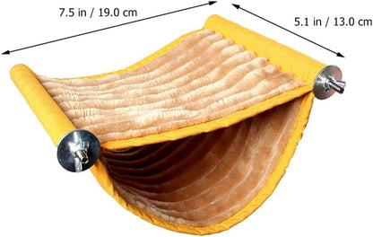 Hamster Hammock Bed Warm Hanging Pet Swing Removable Washable Yellow Small Cage Bedding for Hamsters and Small Animals
