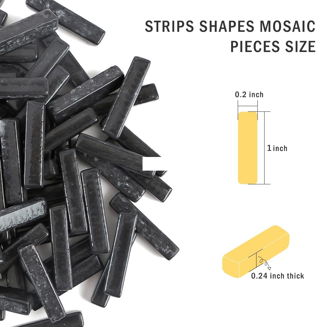Strips Mosaic Tiles for Crafts Bulk,150g Yellow Mosaic Glass Pieces for Crafts DIY Spring Mosaic Art Decor,Mosaic Kit Supplies