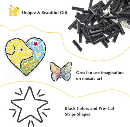 Strips Mosaic Tiles for Crafts Bulk,150g Yellow Mosaic Glass Pieces for Crafts DIY Spring Mosaic Art Decor,Mosaic Kit Supplies