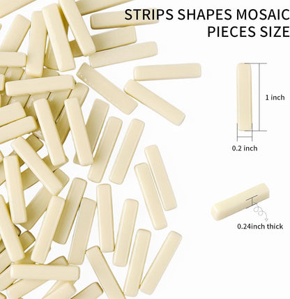 Strips Mosaic Tiles for Crafts Bulk,150g Yellow Mosaic Glass Pieces for Crafts DIY Spring Mosaic Art Decor,Mosaic Kit Supplies