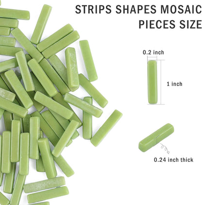 Strips Mosaic Tiles for Crafts Bulk,150g Yellow Mosaic Glass Pieces for Crafts DIY Spring Mosaic Art Decor,Mosaic Kit Supplies