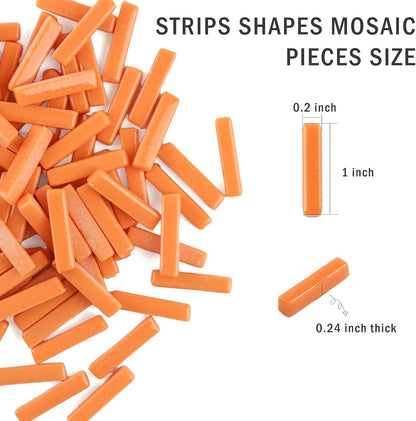 Strips Mosaic Tiles for Crafts Bulk,150g Yellow Mosaic Glass Pieces for Crafts DIY Spring Mosaic Art Decor,Mosaic Kit Supplies