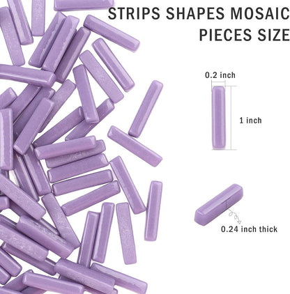 Strips Mosaic Tiles for Crafts Bulk,150g Yellow Mosaic Glass Pieces for Crafts DIY Spring Mosaic Art Decor,Mosaic Kit Supplies