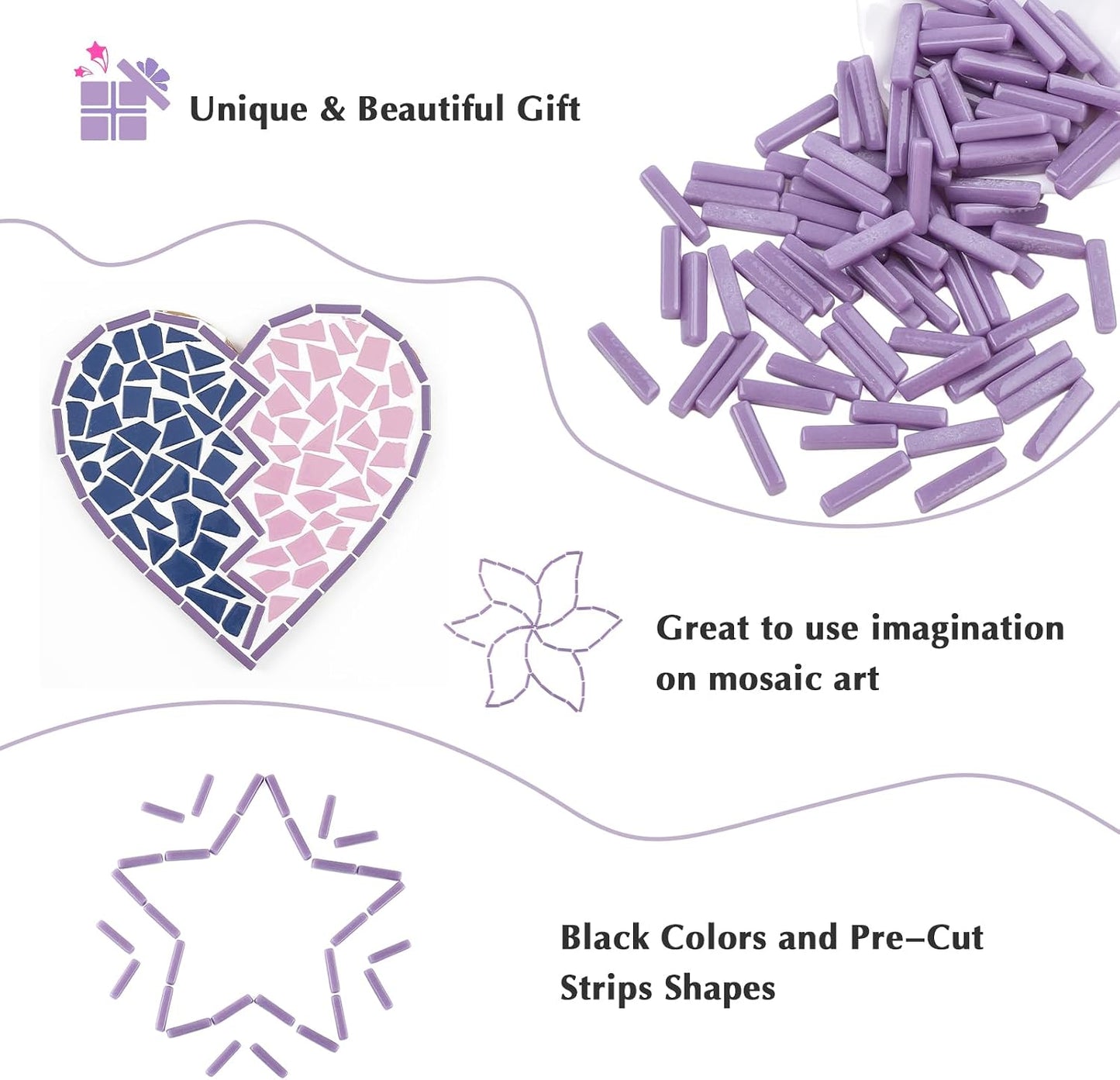 Strips Mosaic Tiles for Crafts Bulk,150g Yellow Mosaic Glass Pieces for Crafts DIY Spring Mosaic Art Decor,Mosaic Kit Supplies