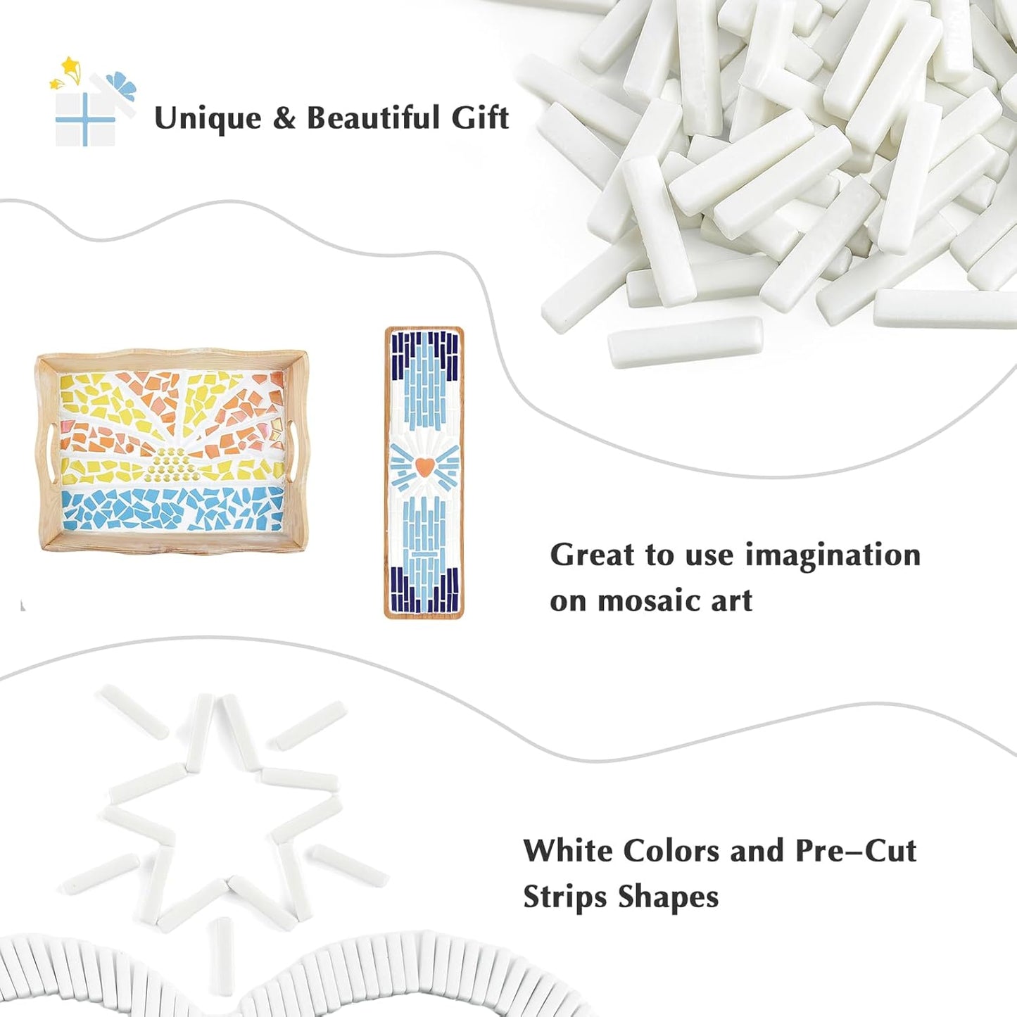 Strips Mosaic Tiles for Crafts Bulk,150g Yellow Mosaic Glass Pieces for Crafts DIY Spring Mosaic Art Decor,Mosaic Kit Supplies