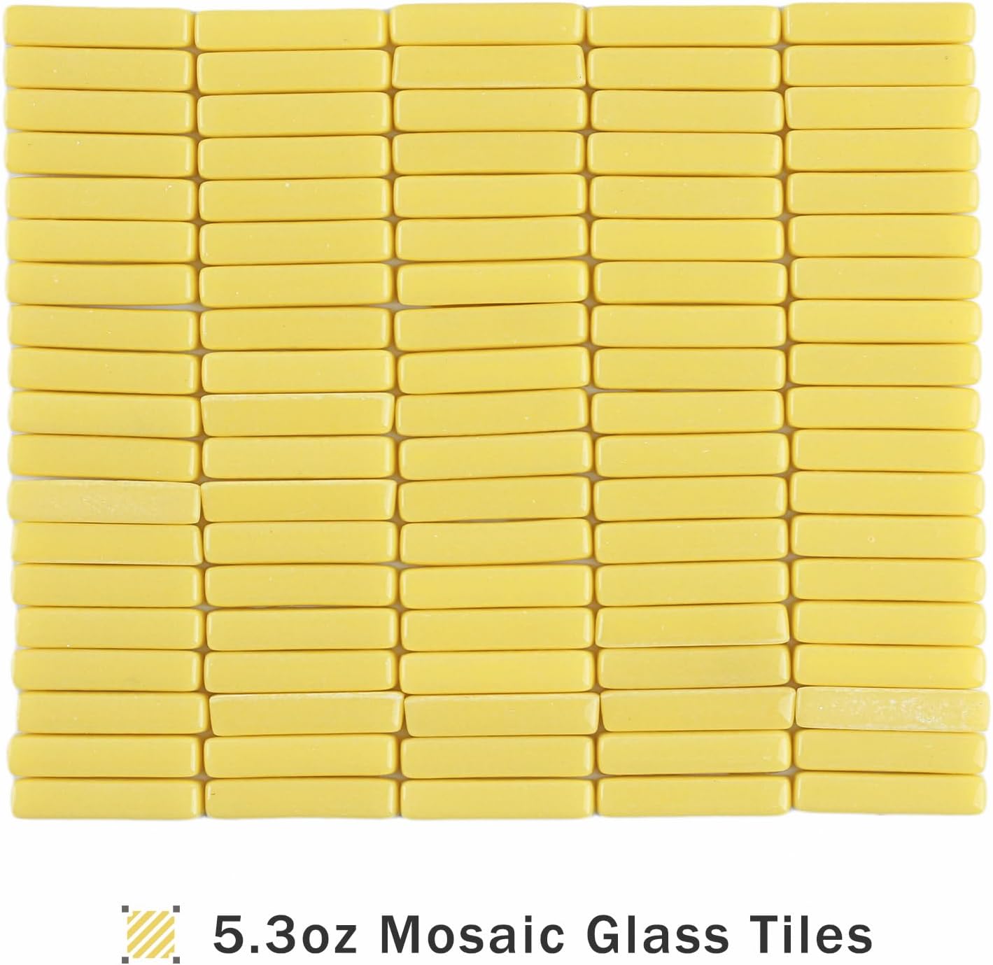 Strips Mosaic Tiles for Crafts Bulk,150g Yellow Mosaic Glass Pieces for Crafts DIY Spring Mosaic Art Decor,Mosaic Kit Supplies