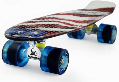 Skateboards Complete 22 Inch Mini Cruiser Retro | Kids, Boys, Youths, Beginners