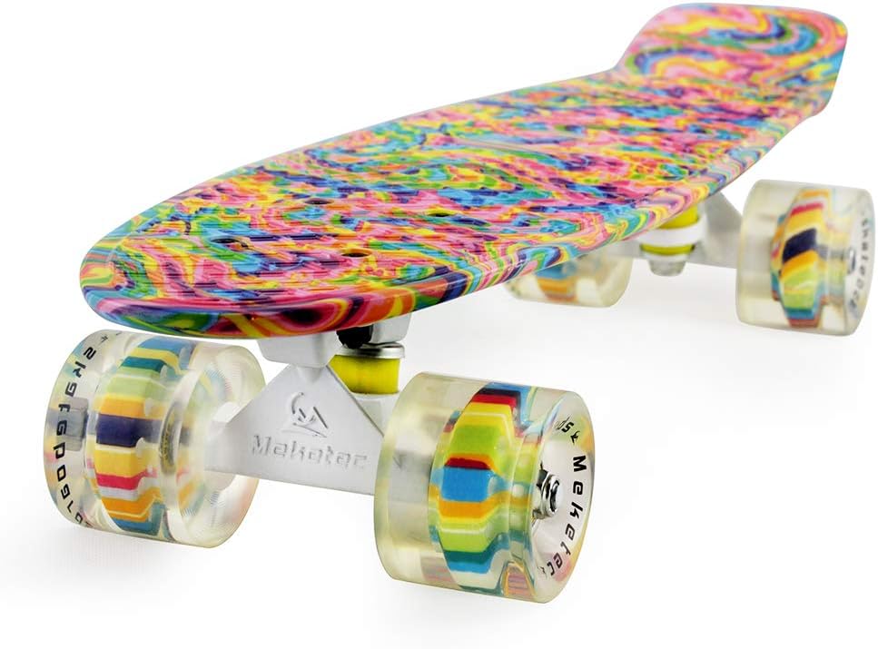 Skateboards Complete 22 Inch Mini Cruiser Retro | Kids, Boys, Youths, Beginners