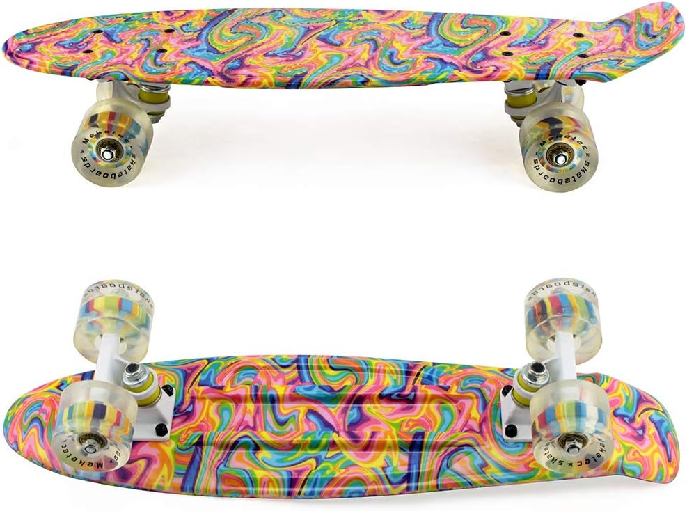 Skateboards Complete 22 Inch Mini Cruiser Retro | Kids, Boys, Youths, Beginners