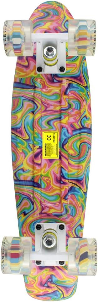 Skateboards Complete 22 Inch Mini Cruiser Retro | Kids, Boys, Youths, Beginners
