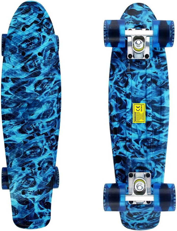 Skateboards Complete 22 Inch Mini Cruiser Retro | Kids, Boys, Youths, Beginners
