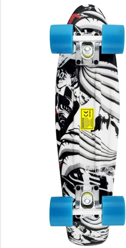 Skateboards Complete 22 Inch Mini Cruiser Retro | Kids, Boys, Youths, Beginners