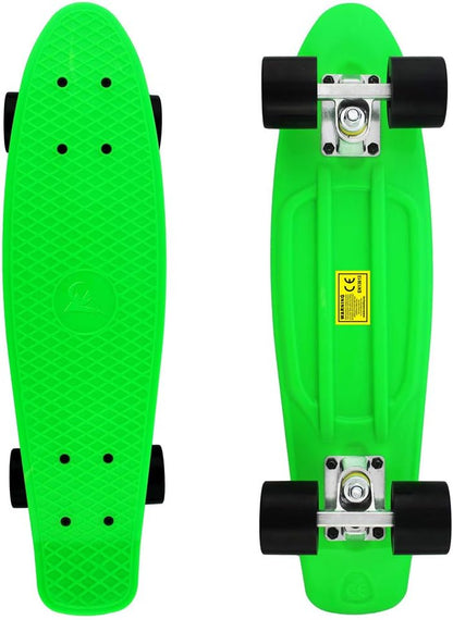 Skateboards Complete 22 Inch Mini Cruiser Retro | Kids, Boys, Youths, Beginners