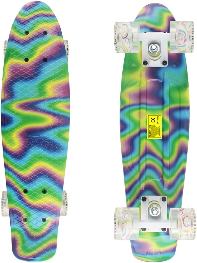 Skateboards Complete 22 Inch Mini Cruiser Retro | Kids, Boys, Youths, Beginners
