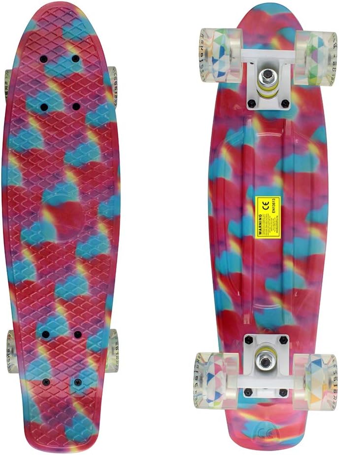 Skateboards Complete 22 Inch Mini Cruiser Retro | Kids, Boys, Youths, Beginners