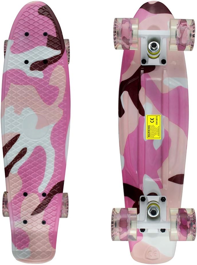 Skateboards Complete 22 Inch Mini Cruiser Retro | Kids, Boys, Youths, Beginners