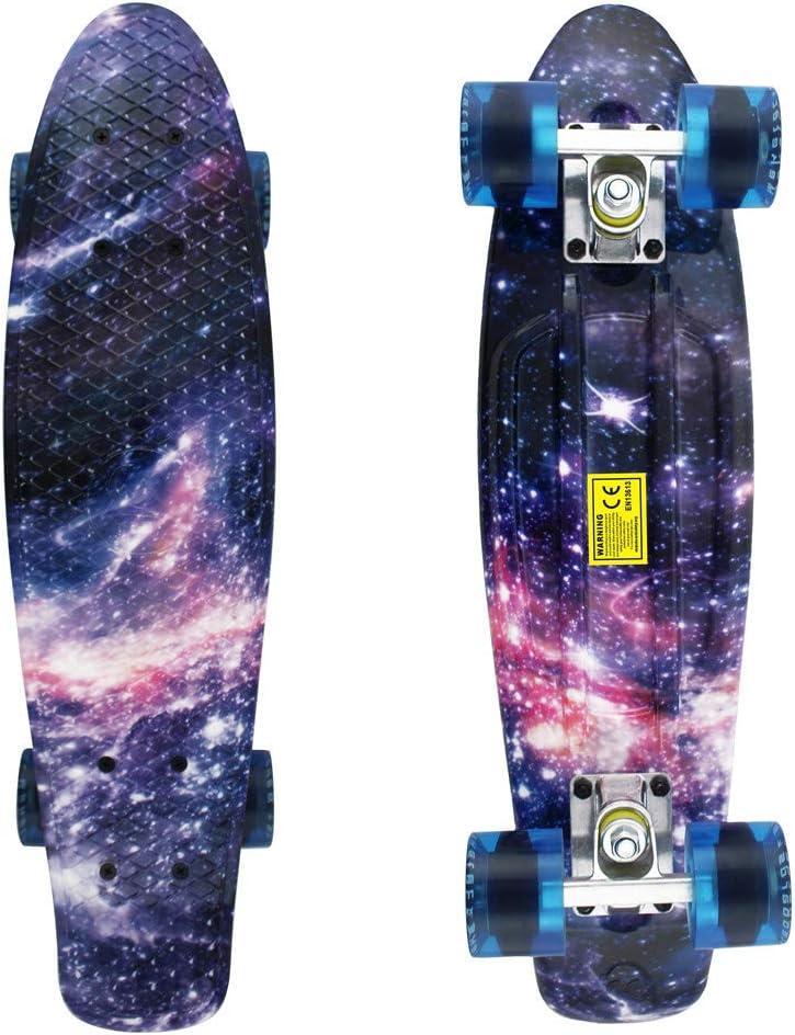 Skateboards Complete 22 Inch Mini Cruiser Retro | Kids, Boys, Youths, Beginners