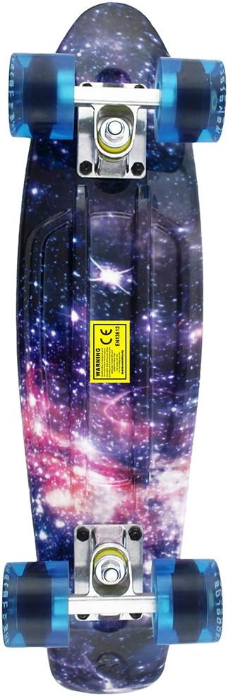 Skateboards Complete 22 Inch Mini Cruiser Retro | Kids, Boys, Youths, Beginners