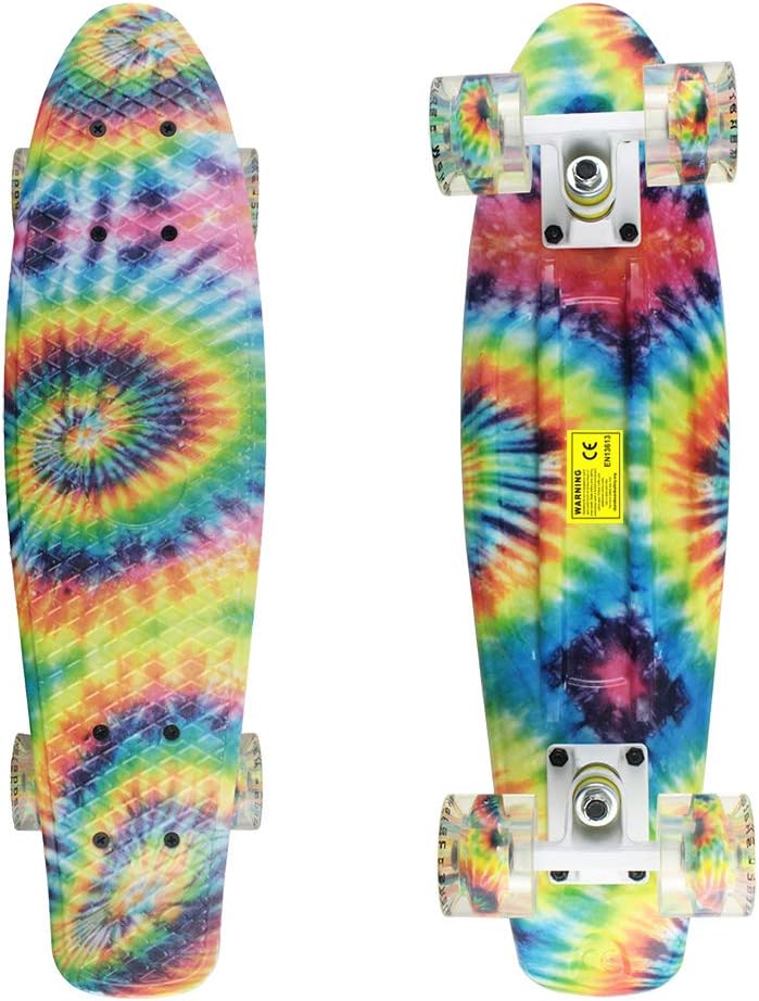 Skateboards Complete 22 Inch Mini Cruiser Retro | Kids, Boys, Youths, Beginners