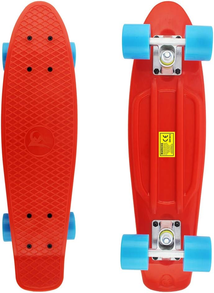 Skateboards Complete 22 Inch Mini Cruiser Retro | Kids, Boys, Youths, Beginners