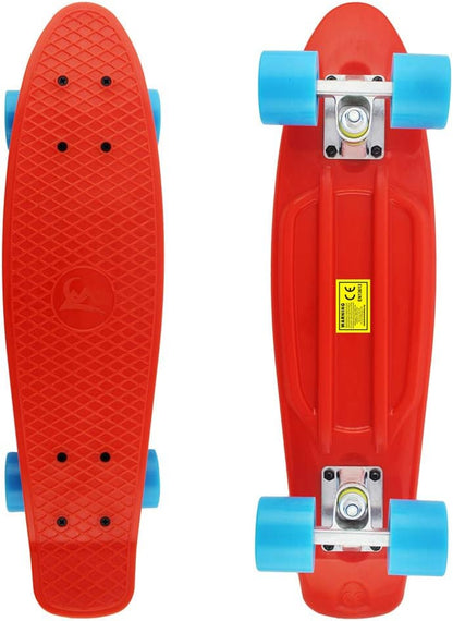 Skateboards Complete 22 Inch Mini Cruiser Retro | Kids, Boys, Youths, Beginners