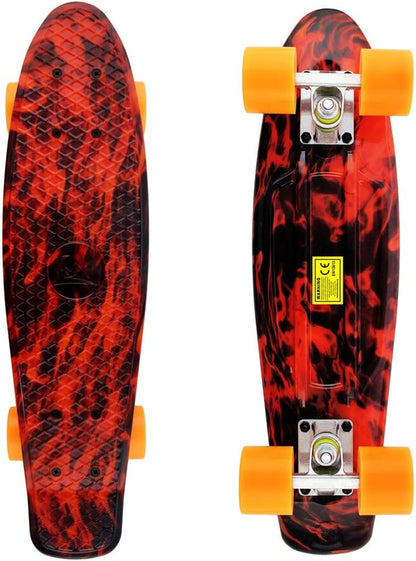 Skateboards Complete 22 Inch Mini Cruiser Retro | Kids, Boys, Youths, Beginners