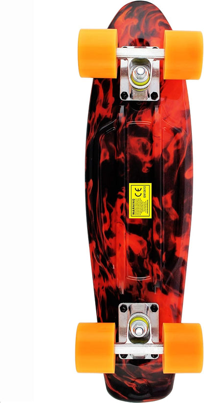 Skateboards Complete 22 Inch Mini Cruiser Retro | Kids, Boys, Youths, Beginners