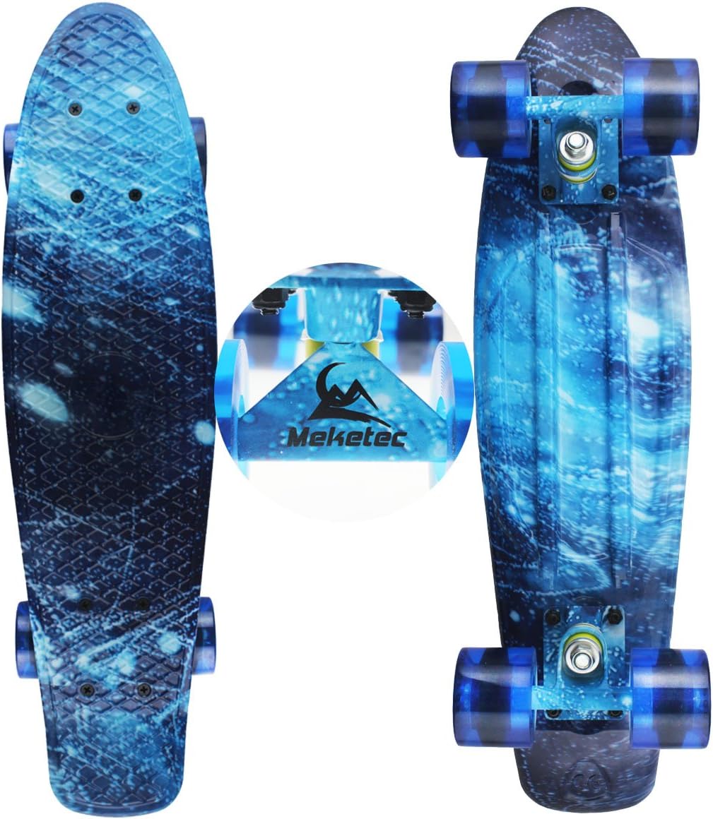Skateboards Complete 22 Inch Mini Cruiser Retro | Kids, Boys, Youths, Beginners