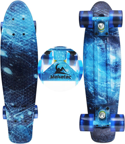 Skateboards Complete 22 Inch Mini Cruiser Retro | Kids, Boys, Youths, Beginners
